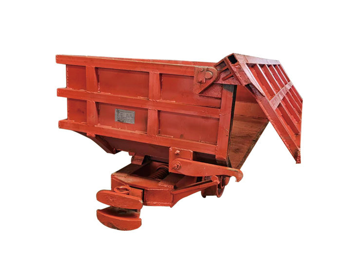 单侧曲轨侧卸式矿车